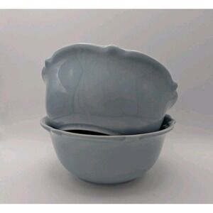 Threshold WELLSBRIDGE AQUA Deep Soup Cereal Bowl 7" Scalloped Light Blue Coastal
